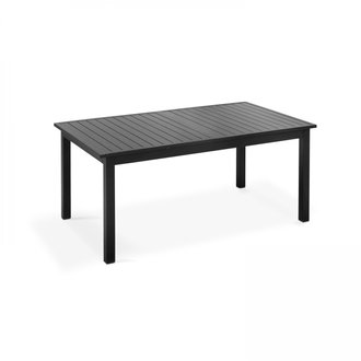Table de jardin en aluminium noir extensible - Noir