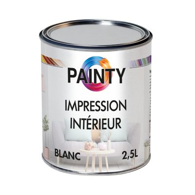 Peinture impression acrylique intérieure blanc en 2,5l - 3086194002515 - 3086194002515