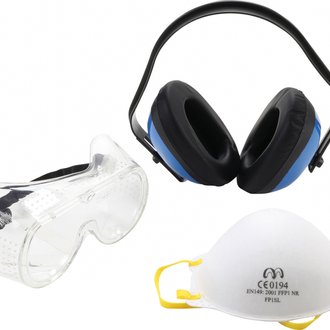 Kit de protections de travail | casque - masque - lunette