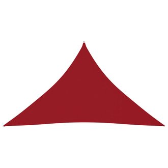 vidaXL Voile de parasol Tissu Oxford triangulaire 3,5x3,5x4,9 m Rouge