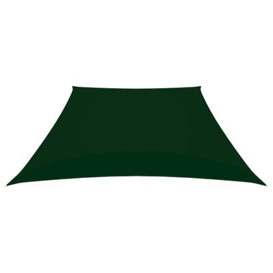 vidaXL Voile de parasol Tissu Oxford trapèze 4/5x4 m Vert foncé - 135519 - 8720286122655
