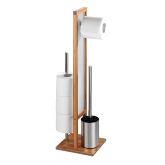 Valet WC design bambou Rivalta - H. 70 cm - Marron