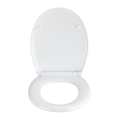 Abattant WC design Pyramide - Abaissement automatique - Duroplast - Blanc - 385614 - 3665549037503