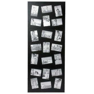 Cadre photos pêle mêle géant design - 21 encarts - Noir