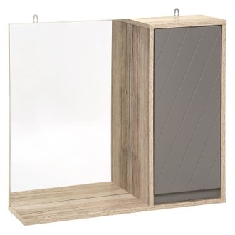 Armoire de toilette design Elda - L. 57 x H. 49 cm - Gris