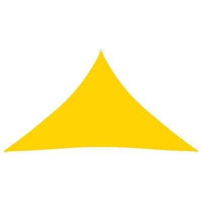 vidaXL Voile de parasol Tissu Oxford triangulaire 3,5x3,5x4,9 m Jaune - 135615 - 8720286123614
