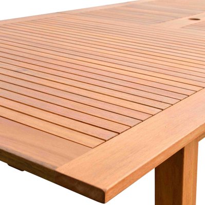 Table de jardin extensible en bois d'eucalyptus - 103006 - 3663095009012
