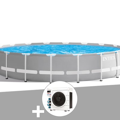 Kit piscine tubulaire Intex Prism Frame ronde 5,49 x 1,22 m + Pompe à chaleur - 32015 - 3665872000755