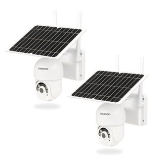 DAEWOO Pack de 2 Caméras autonomes rotative extérieures W505M Full HD avec panneaux solaires