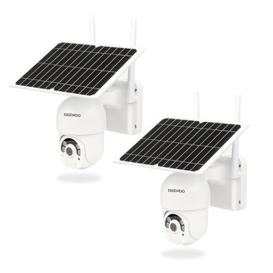 DAEWOO Pack de 2 Caméras autonomes rotative extérieures W505M Full HD avec panneaux solaires - W505MP2 - 3760285861617