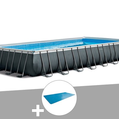 Kit piscine tubulaire Intex Ultra XTR Frame rectangulaire 9,75 x 4,88 x 1,32 m + Bâche à bulles - 17310 - 7061254822001