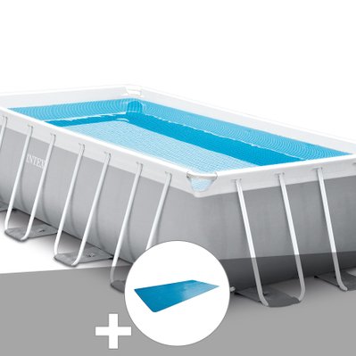 Kit piscine tubulaire Intex Prism Frame rectangulaire 4,88 x 2,44 x 1,07 m + Bâche à bulles - 17156 - 7061251883708