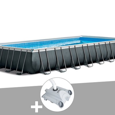 Kit piscine tubulaire Intex Ultra XTR Frame rectangulaire 9,75 x 4,88 x 1,32 m + Robot nettoyeur - 17328 - 7061259202013