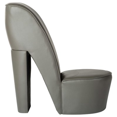 vidaXL Chaise en forme de chaussure à talon haut Gris Similicuir - 248651 - 8719883593531