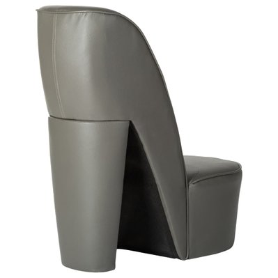 vidaXL Chaise en forme de chaussure à talon haut Gris Similicuir - 248651 - 8719883593531