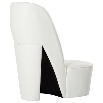 vidaXL Chaise en forme de chaussure à talon haut Blanc Similicuir - 248652 - 8719883593548