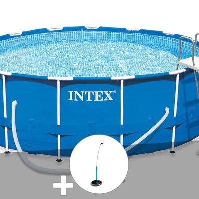 Kit piscine tubulaire Intex Metal Frame ronde 4,57 x 1,22 m + Douche solaire - 17497 - 7061253464400