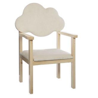 Chaise enfant en bois design nuage Douceur - Blanc