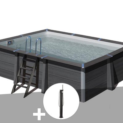 Kit piscine composite Gré Avant-Garde rectangulaire 4,66 x 3,26 x 1,24 m + Douche - 30646 - 3665872005712