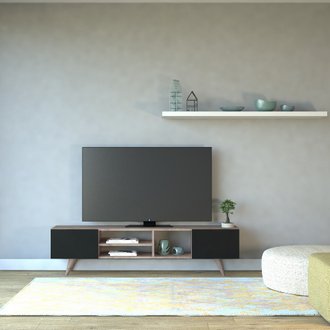 Meuble TV Dore Moderne - 160x29,7x40,6cm