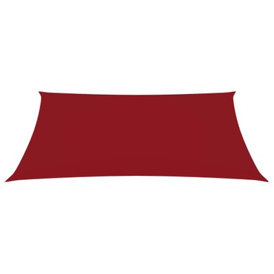 vidaXL Voile de parasol Tissu Oxford rectangulaire 3,5x4,5 m Rouge - 135654 - 8720286124000