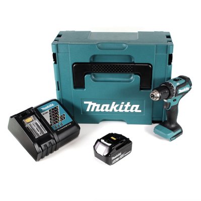Makita DDF 485 RT1J 18 V Li-Ion Perceuse visseuse sans fil Brushless 13 mm + Coffret MakPac + 1 x Batterie 5,0 Ah + Chargeur - 15206 - 4250559955382