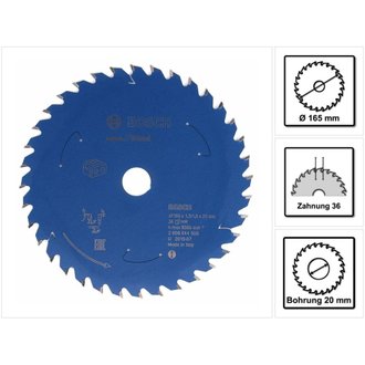 Bosch Lame de scie circulaire Expert for Wood 165 x 1,0 x 20 mm - 36 dents pour bois ( 2608644508 )