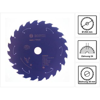 Bosch Lame de scie circulaire Expert for Wood 254 x 1,6 x 30 mm - 24 dents pour bois ( 2608644524 )