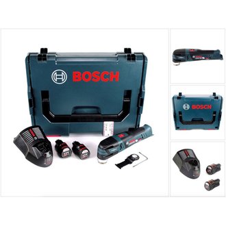 Bosch GOP 12V-28 Professional Découpeur-Ponceur sans fil Brushless avec Starlock + Coffret de Transport L-Boxx + 2x Batteries