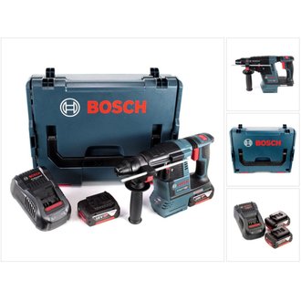 Bosch GBH 18 V-26 Perforateur sans fil Professional SDS-Plus avec Boîtier de transport L-Boxx + 2x Batteries GBA 5 Ah +