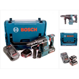 Bosch GBH 18 V-26 F Perforateur sans-fil Professional SDS-plus + Coffret L-Boxx + 2x Batteries GBA 5Ah + Chargeur GAL 1880 CV