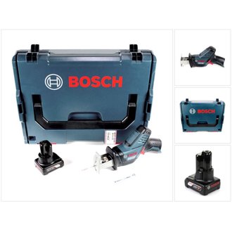 Bosch GSA 12V-14 Li-Ion Professional Scie sabre sans fil avec boîtier L-Boxx + 1x Batterie GBA 12 V 6,0 Ah - sans Chargeur