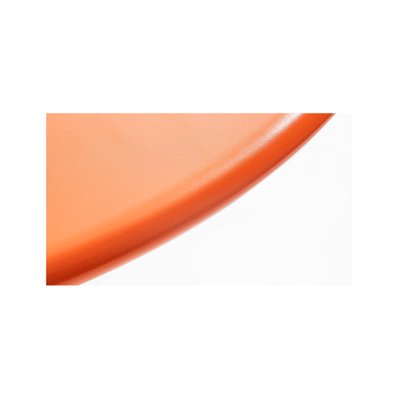 Table de jardin ronde en acier orange 120 x 72 cm - Palavas - 104027 - 3663095019912