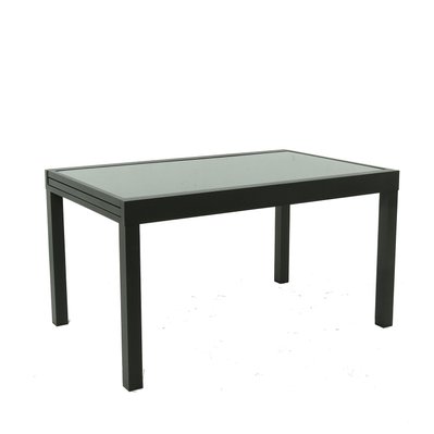 Table de jardin extensible aluminium 140/280cm + 8 fauteuils textilène Noir - HARA XL - KN-T140280N-4x2CH001N - 3664380000455