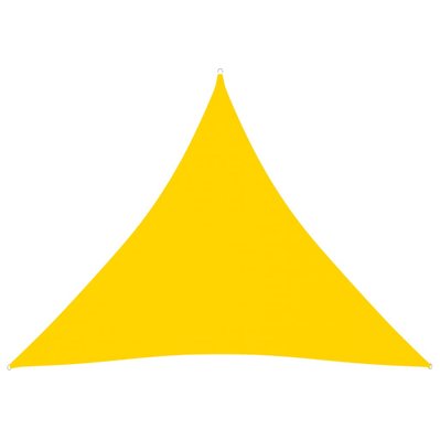 vidaXL Voile de parasol Tissu Oxford triangulaire 4,5x4,5x4,5 m Jaune - 135618 - 8720286123645
