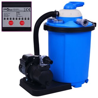 vidaXL Pompe de filtration à sable avec minuterie 550 W 50 L