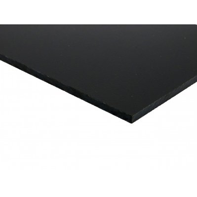 Panneau de bardage stratifié HPL compact Noir, E : 6 mm, l : 130 cm, L : 61 cm, Surface couverte en m² - 0,79 - 252_842 - 3068754441040
