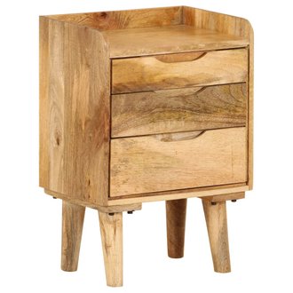 Table de nuit chevet commode armoire meuble chambre bois de manguier massif 40 x 30 x 59 5 cm 1402059