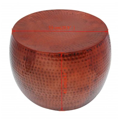 vidaXL Table basse ronde Aluminium avec finition en cuivre Marron - 243510 - 8718475999454