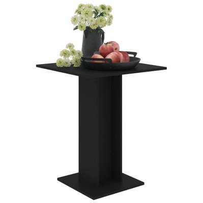 vidaXL Table de bistro Noir 60x60x75 cm Aggloméré - 802103 - 8719883915890