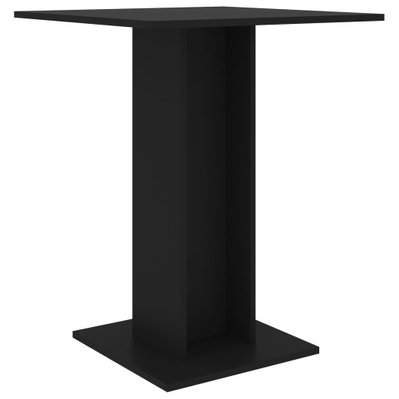 vidaXL Table de bistro Noir 60x60x75 cm Aggloméré - 802103 - 8719883915890