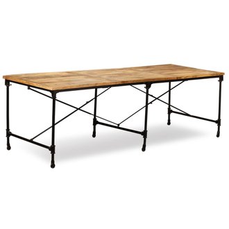 Table de salon salle à manger design bois de manguier massif 240 cm 0902325