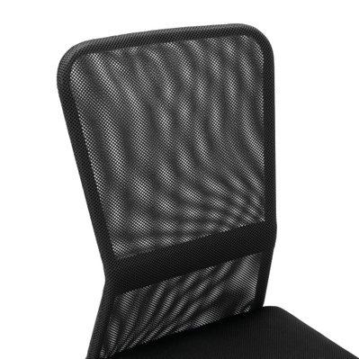 vidaXL Chaise de bureau Noir 44x52x100 cm Tissu en maille - 289510 - 8719883988757