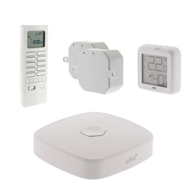 Pack chauffage connecté OtioHome (1 thermomètre, 2 modules chauffage, 1 télécommande thermostat, 1 box) - KITOTIO12 - 3700976200226
