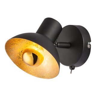 Applique spot LED design industriel Lotte - Noir et doré