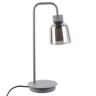 Lampe à poser design cloche en verre Irise - H. 42 cm - Gris