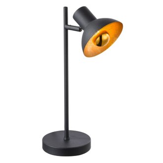 Lampe à poser LED design industriel Fillo - Noir et doré