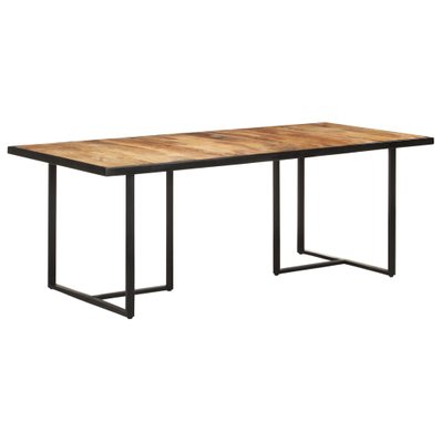 vidaXL Table de salle à manger 200 cm Bois de manguier brut - 320697 - 8720286069974