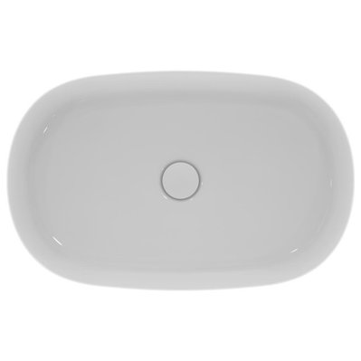 Vasque à poser ovale Ipalyss, couleur, 60 x 38, blanc, sans bonde - E139601 - 5017830538837