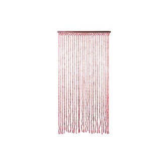 Rideau de porte en bambou Design - L. 90 x l. 180 cm -  Rouge